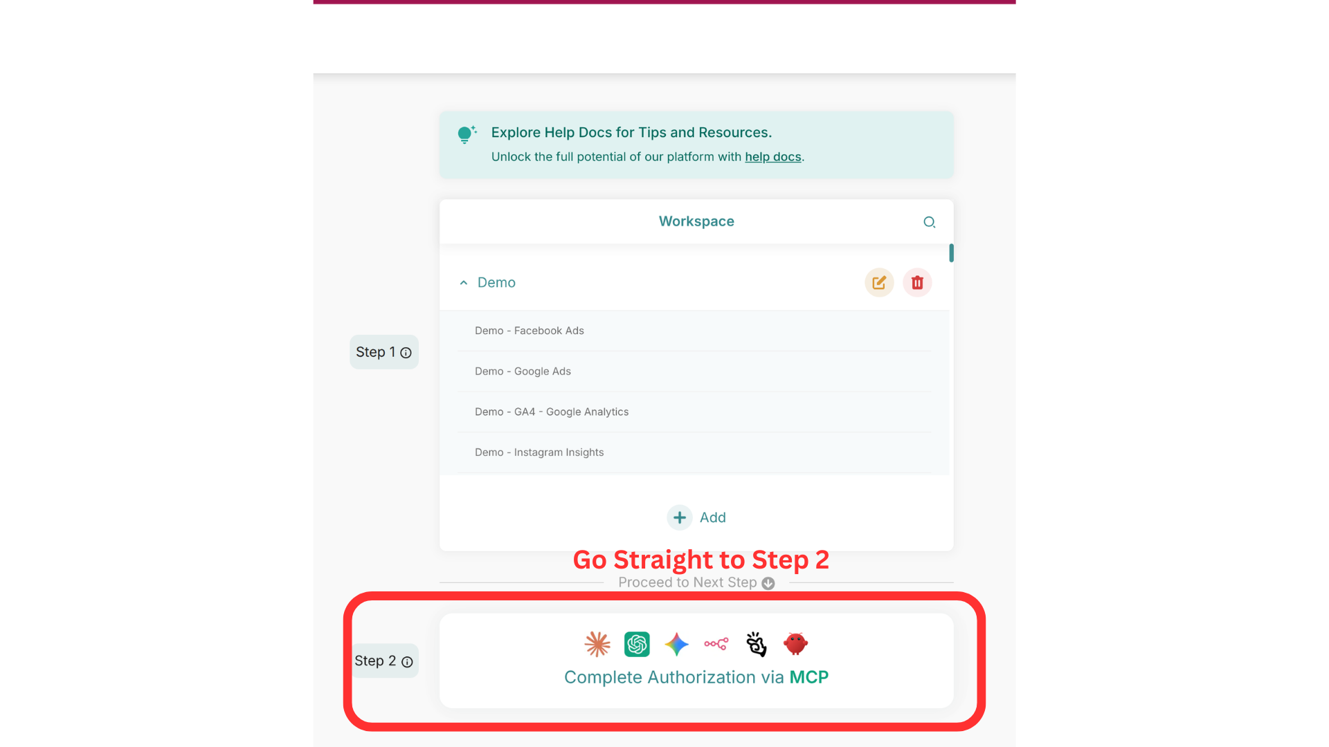 Click Complete Authentication with Claude to be redirected back to Claude