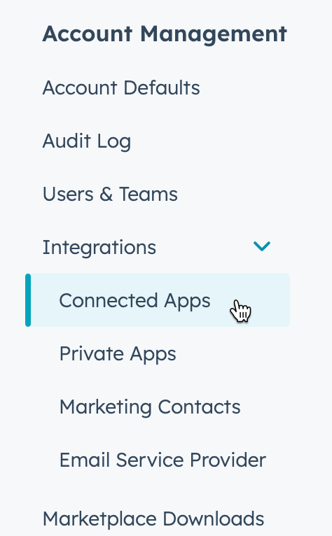 Connected Apps In HubSpot Image