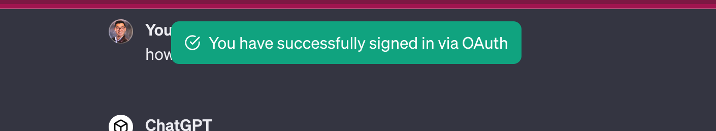 OAuth Flow Success Confirmation Image